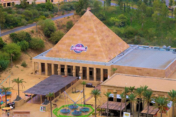 IMGP0217.JPG - View of 'La Piramide del Terror' taken from the new 'Infinnito viewing tower' ride, Terra Mitica Theme Park