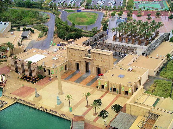 IMGP7593.JPG - View of Main Entrance taken from the new 'Infinnito viewing tower' ride, Terra Mitica Theme Park