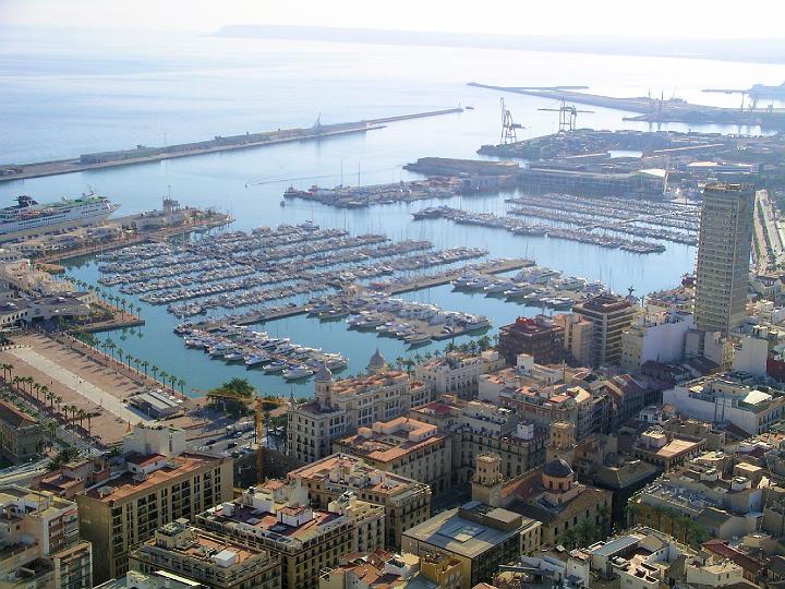 IMGP8157.JPG - The Harbour at Alicante, taken from the top of 'Castillo de Santa Barbara'