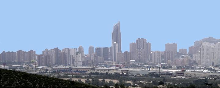 11.jpg - Benidorm / Cala de Finestrat sky line, taken from the road leading upto Balcon de Finestrat