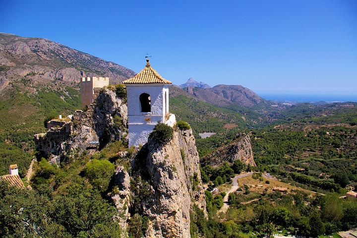 IMGP0276.JPG - Bell Tower of 'Penon de la Alcala'  Taken from guadalest museum metal walk way upto the old castle ruins & cemetary